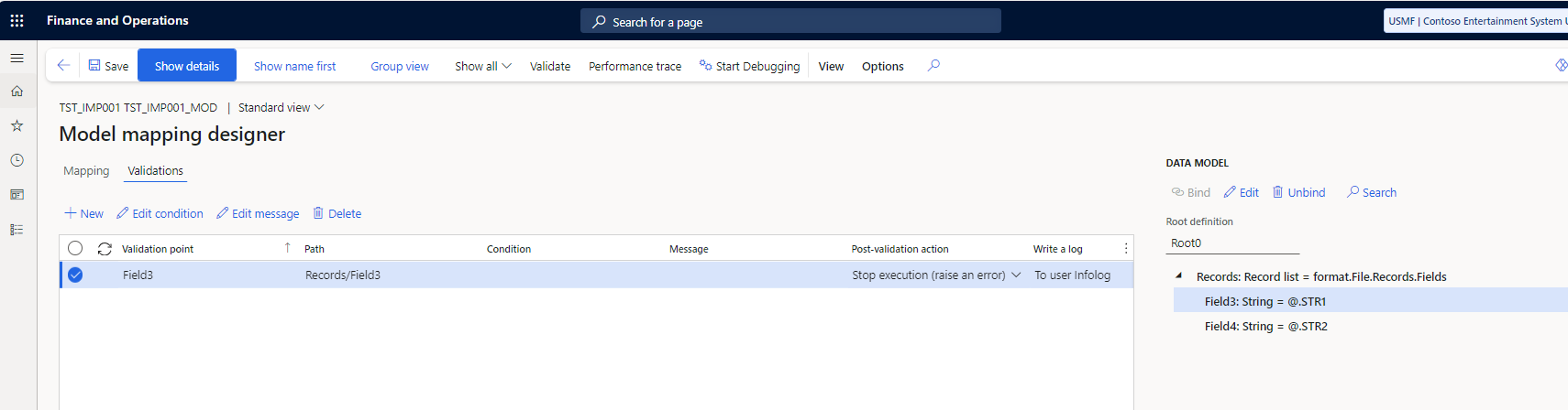 Validate Electronic Reporting on execution and show errors or warnings ...